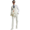Men's Stacy Adams Hybrid - Fit 3pc Notch Lapel Suit Set, Jacket Vest and Pants - Bundle Bus