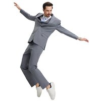 Men's Stacy Adams Hybrid - Fit 3pc Notch Lapel Suit Set, Jacket Vest and Pants - Bundle Bus