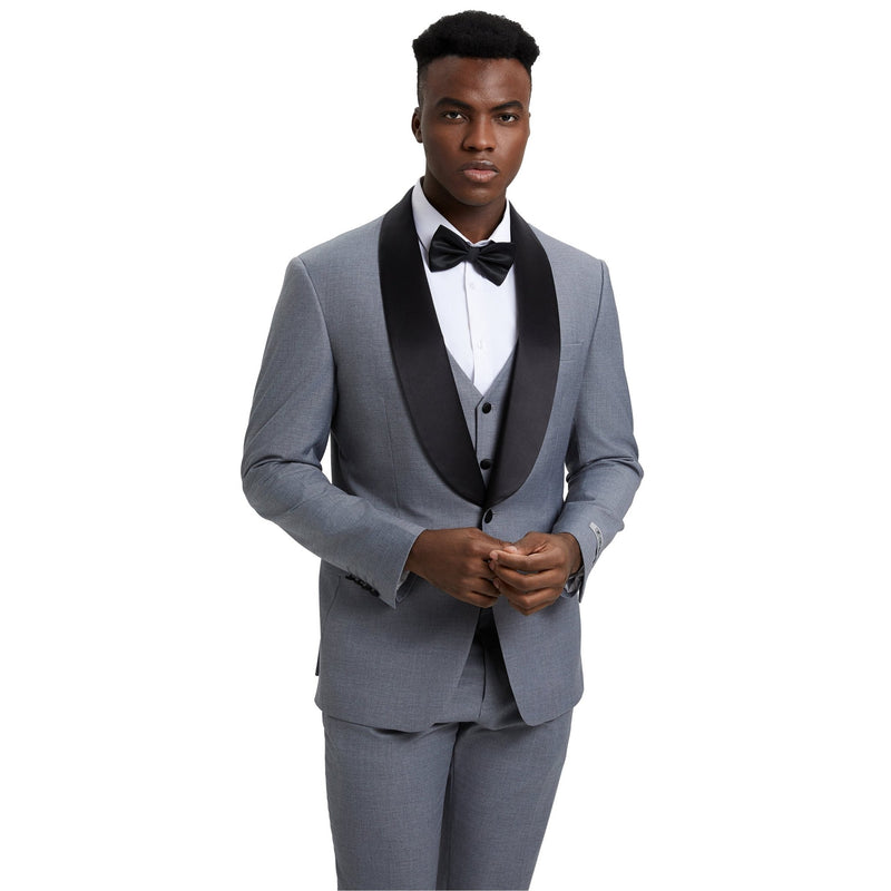 Men's Stacy Adams Hybrid - Fit 3pc Tuxedo Set - Bundle Bus