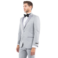 Men's Tailored - Fit Suits Separates Tuxedo Jacket w/ Notch Lapel - Bundle Bus