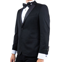 Men's Tailored - Fit Suits Separates Tuxedo Jacket w/ Notch Lapel - Bundle Bus