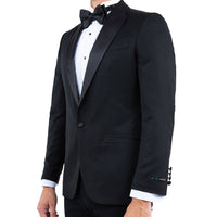 Men's Tailored - Fit Suits Separates Tuxedo Jacket w/ Peak Lapel - Bundle Bus
