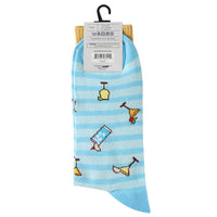 Men's Tropical Cocktail Novelty Socks - NVPS2052 - SBL - Bundle Bus