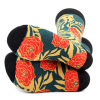 Men's Tropical Flower Novelty Socks - Bundle Bus