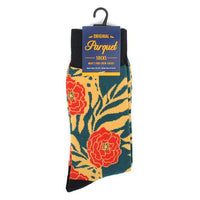 Men's Tropical Flower Novelty Socks - Bundle Bus