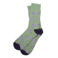 Men's Wild Zebras Novelty Socks - NVS19638 - GN - Bundle Bus