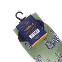 Men's Wild Zebras Novelty Socks - NVS19638 - GN - Bundle Bus