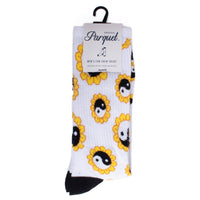 Men's Yin Yang Sunflower Ribbed Socks - Bundle Bus