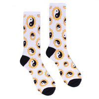 Men's Yin Yang Sunflower Ribbed Socks - Bundle Bus