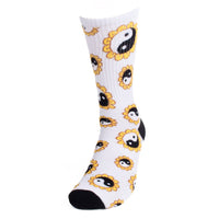 Men's Yin Yang Sunflower Ribbed Socks - Bundle Bus