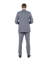 Mid Grey Men's Hybrid - Fit 3pc Paisley Suit w/ Wide Black Shawl Collar - Bundle Bus