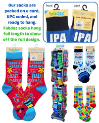 Multiple Orgasm Donor Men's Novelty Crew Socks - Bundle Bus