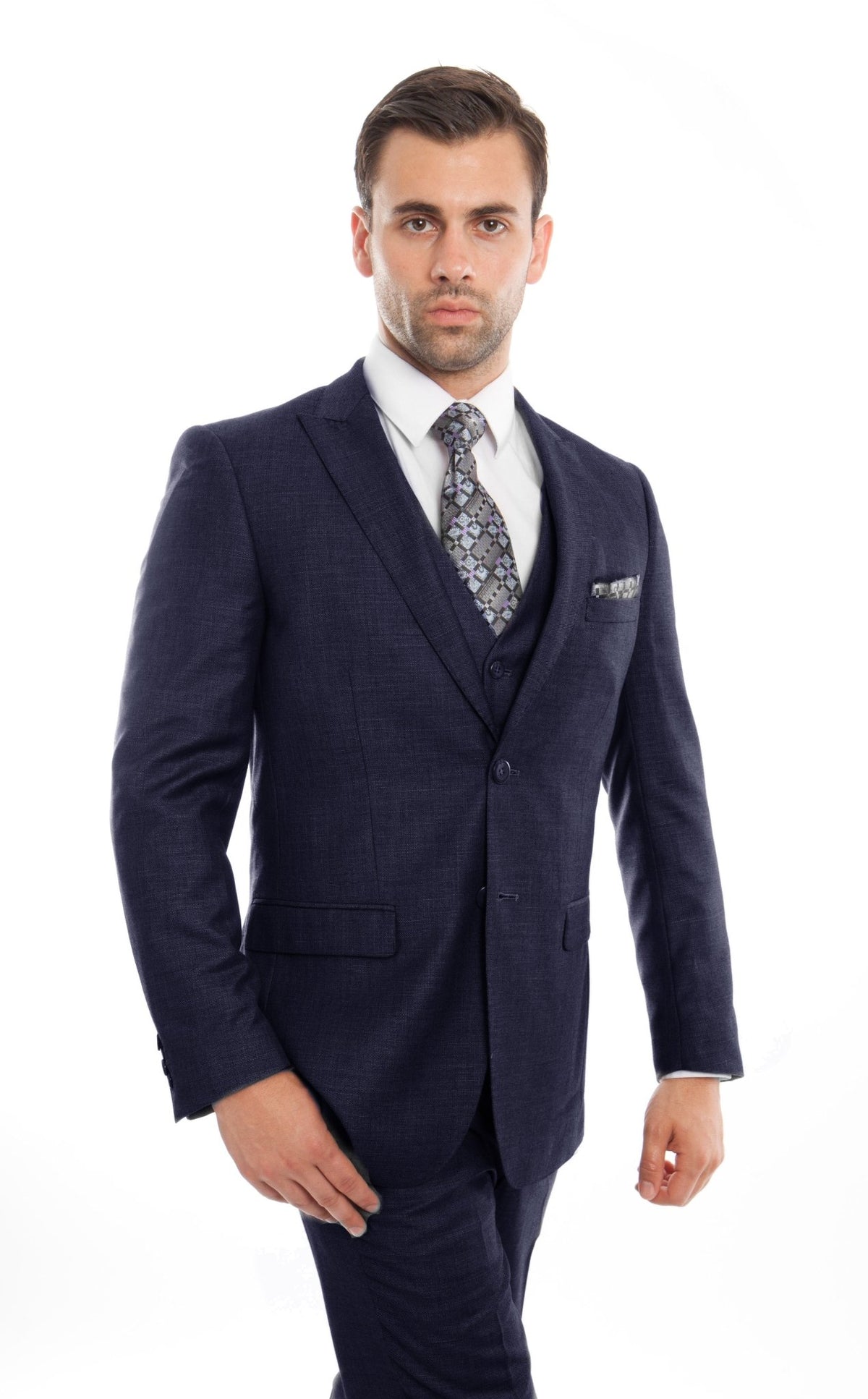 Navy 3 - PC Slim Fit Stretch Suits - Bundle Bus