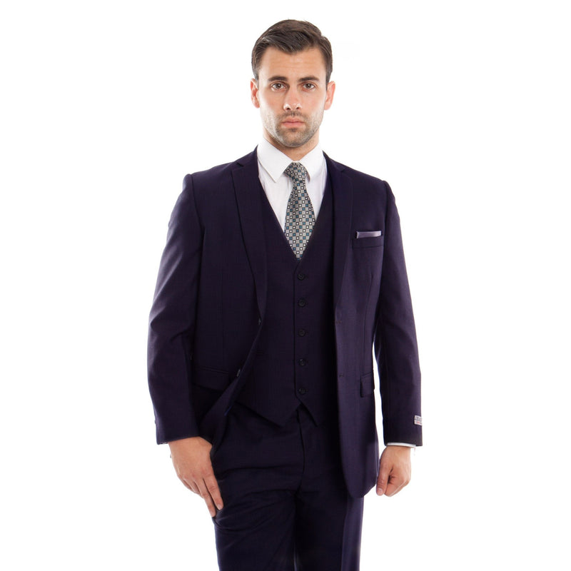 Navy 3 - PC Slim Fit Stretch Suits - Bundle Bus
