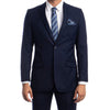 Navy Blue Men's Hybrid - Fit 3pc Paisley Suit w/ Wide Black Shawl Collar - Bundle Bus