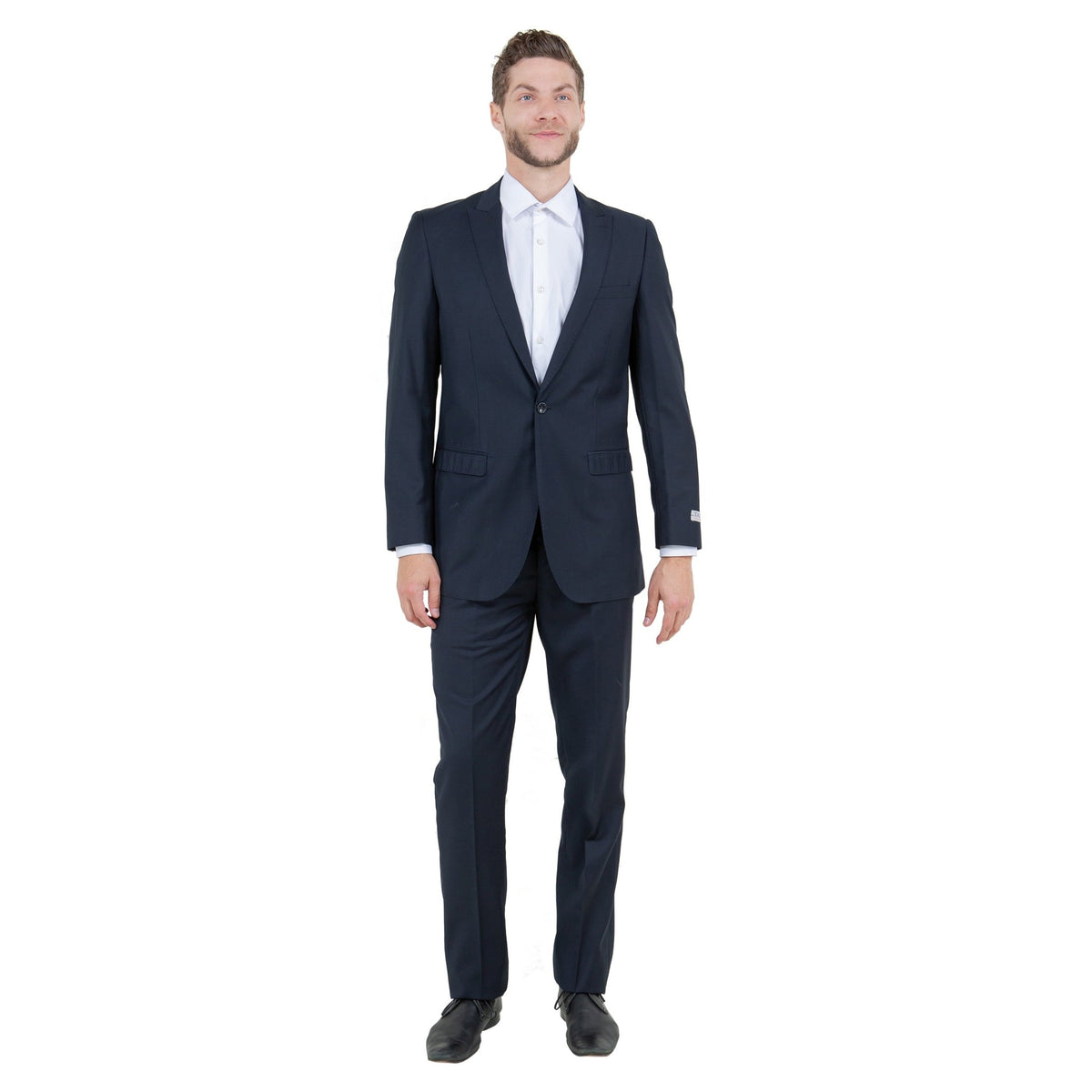 Navy Solid 2 - PC Slim Fit Performance Stretch Suits - Bundle Bus