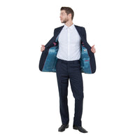 Navy Solid 2 - PC Slim Fit Performance Stretch Suits - Bundle Bus
