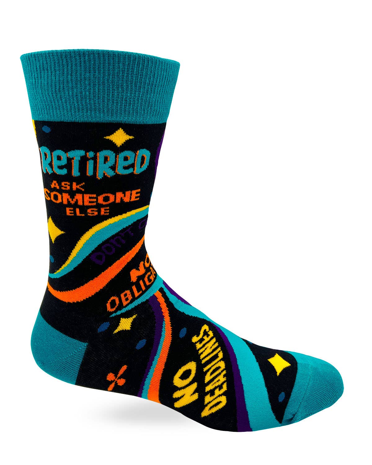 Retired Ask Someone Else Men's Novelty Crew Socks - Bundle Bus