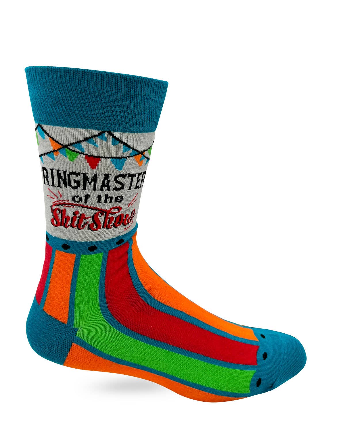 Ringmaster Of The Shit Show Men's Novelty Crew Socks - Bundle Bus