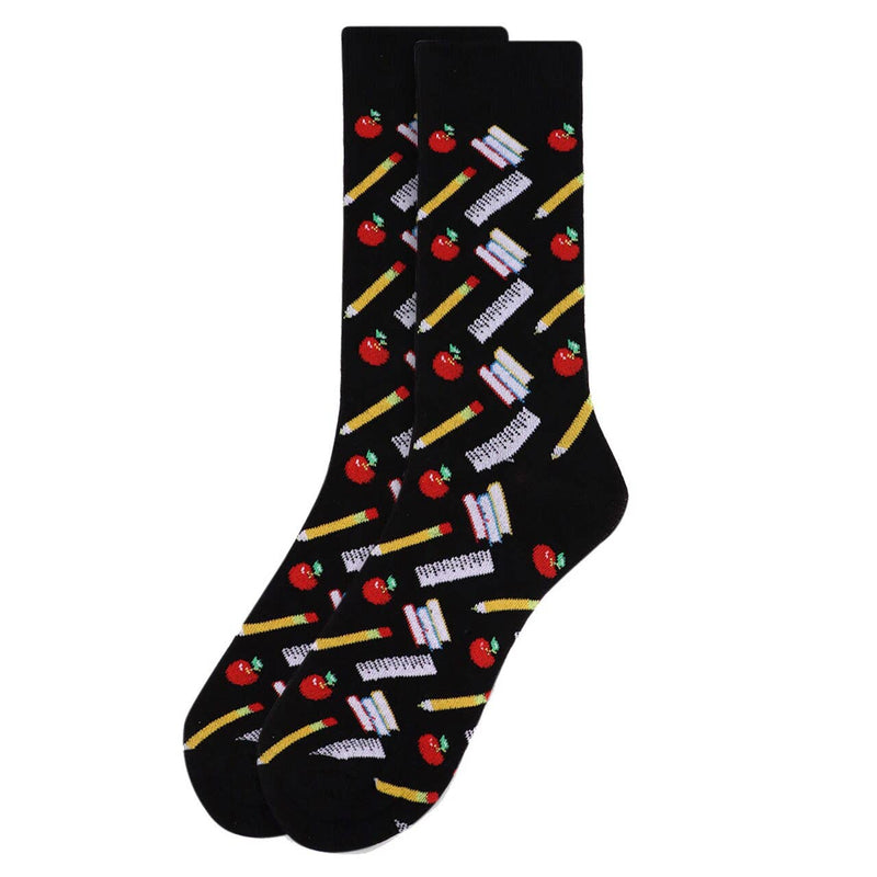 School Supplies Socks for Men - Bundle Bus