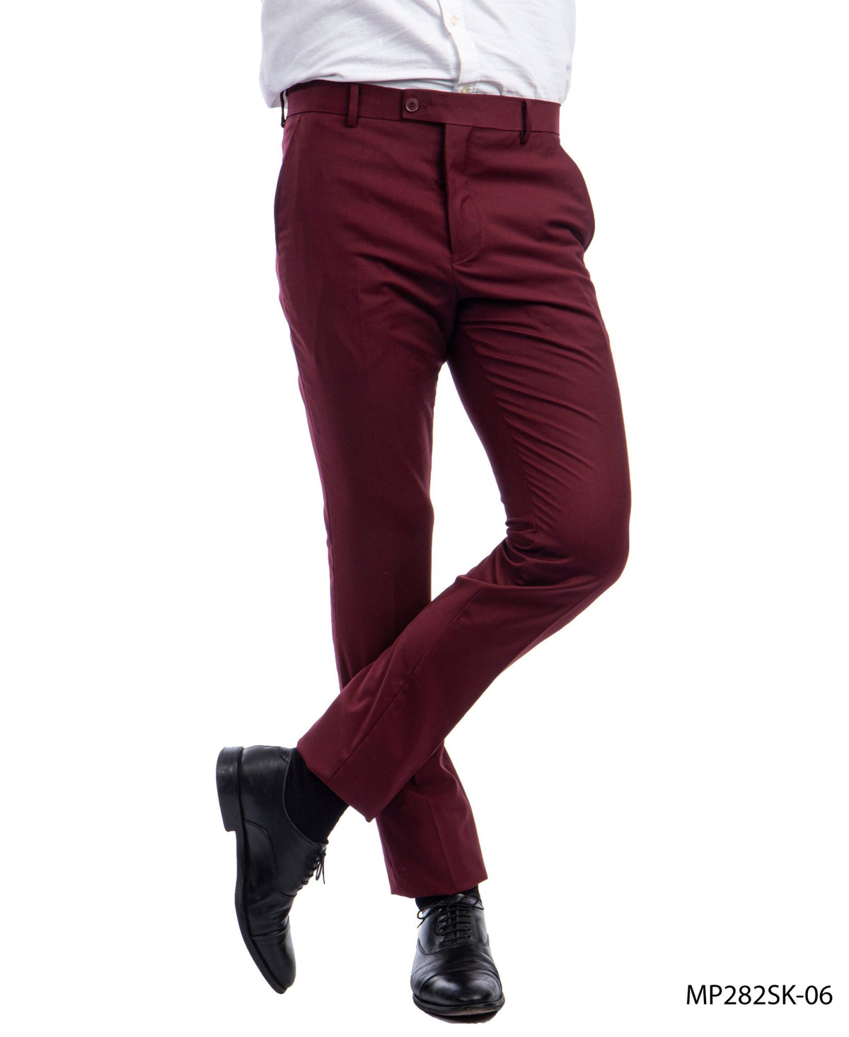 Sean Alexander Burgundy Skinny Fit Dress Pants - Bundle Bus
