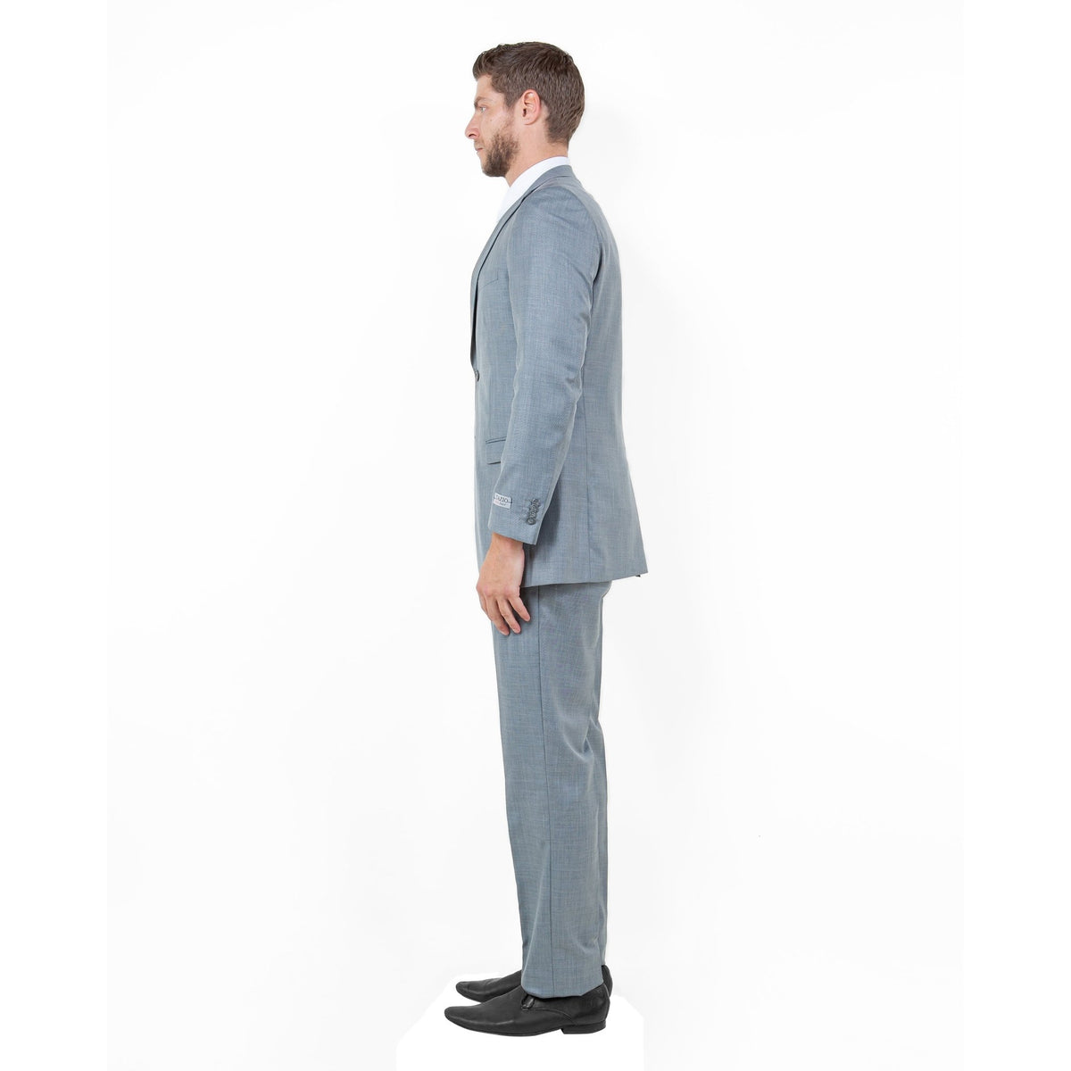 Shark Grey Men's 2pc Sharkskin Suit Slim - Fit - Bundle Bus