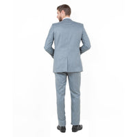 Shark Grey Men's 2pc Sharkskin Suit Slim - Fit - Bundle Bus