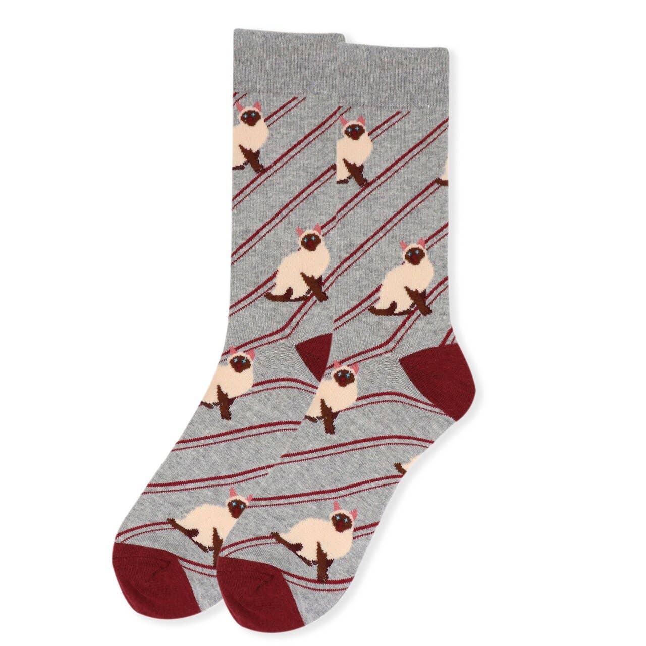 Siamese Cat Socks for Men - Bundle Bus