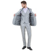 Silver Men's Sharskin Slim - Fit 3 - Piece Suit - Bundle Bus