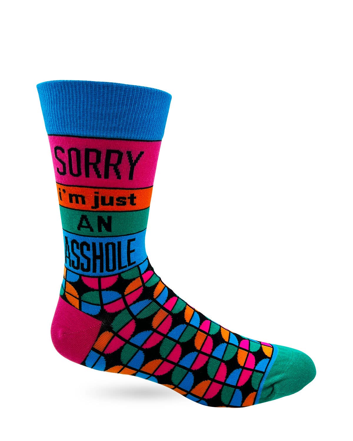 Sorry I'm Just An Asshole Men's Novelty Crew Socks - Bundle Bus