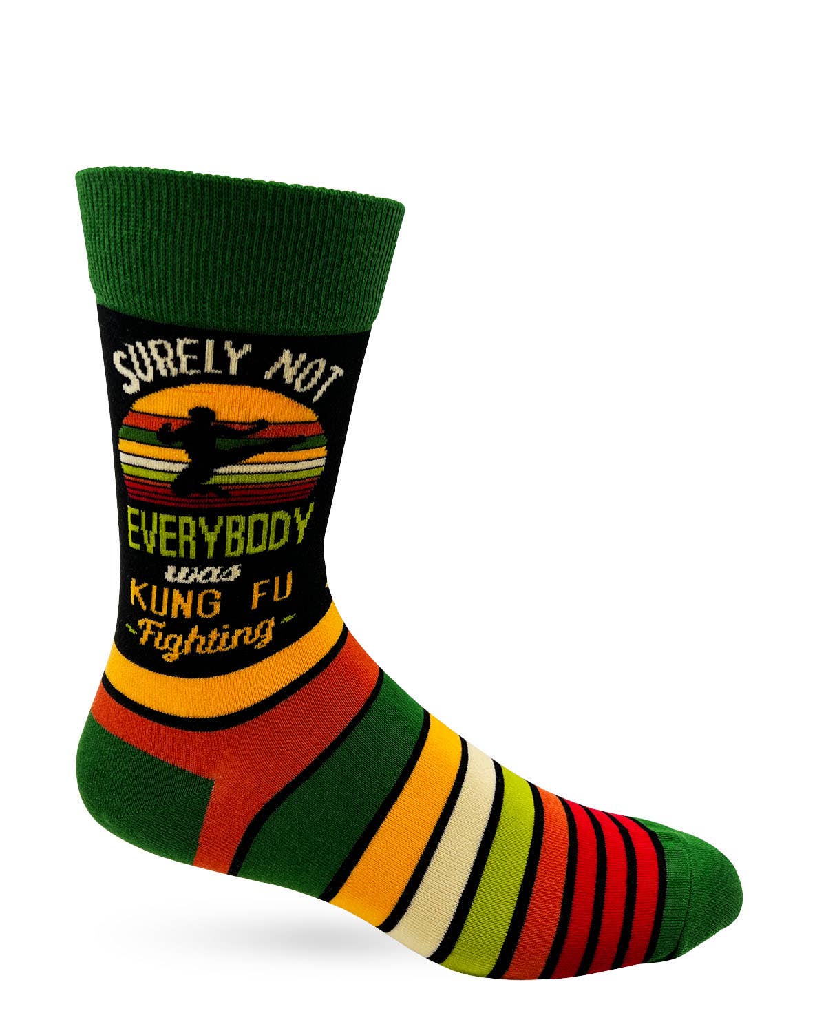 Surely Not Everybody Was Kung Fu Fighting Men's Novelty Crew - Bundle Bus