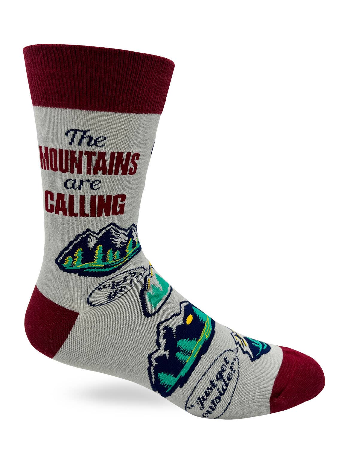 The Mountains Are Calling Men's Novelty Crew Socks - Bundle Bus