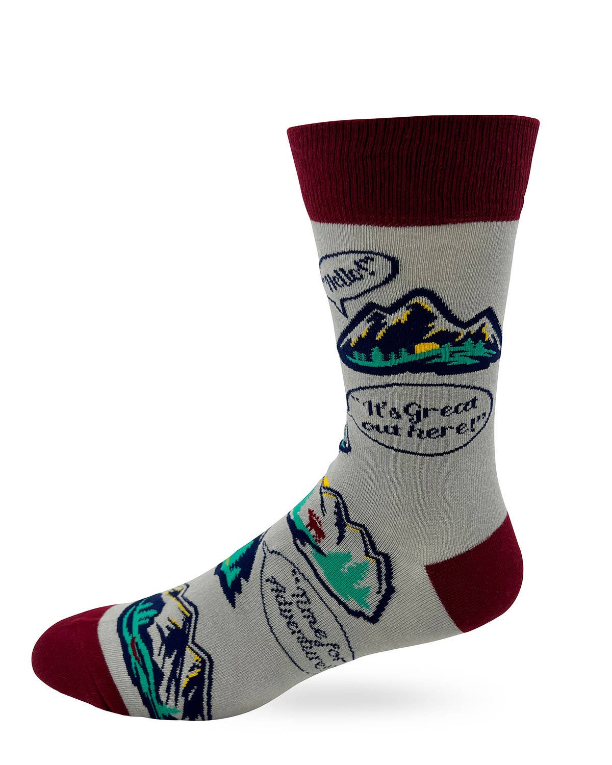 The Mountains Are Calling Men's Novelty Crew Socks - Bundle Bus