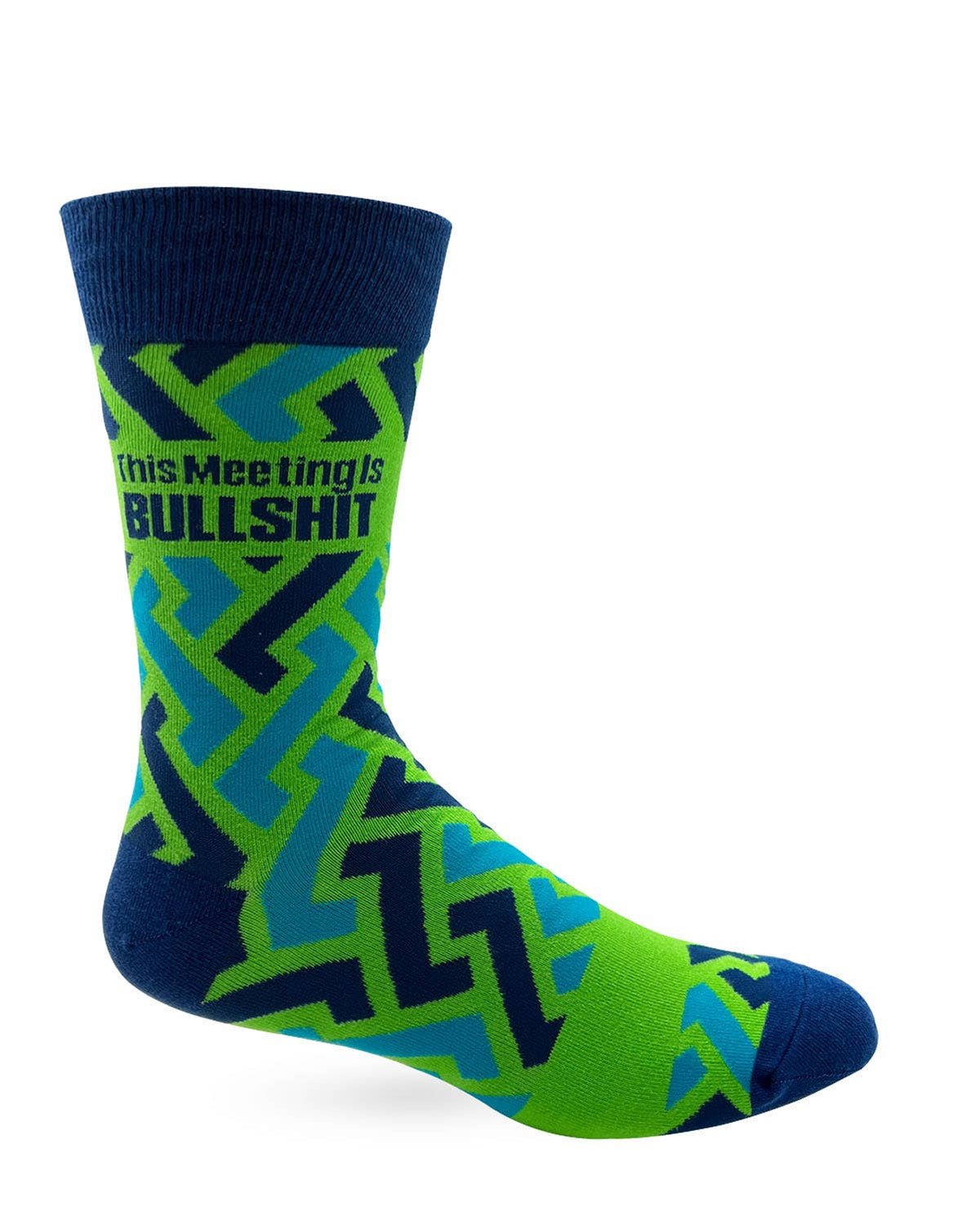 This Meeting is Bullshit Men's Novelty Crew Socks - Bundle Bus