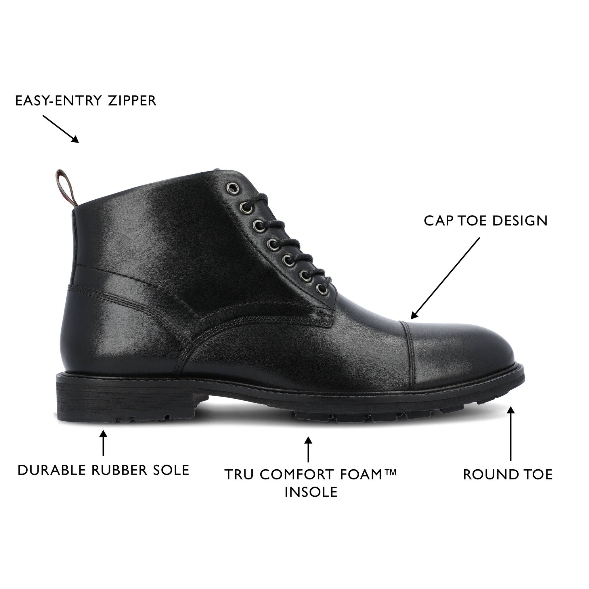 Thomas & Vine Avrum Cap Toe Ankle Boot - Bundle Bus