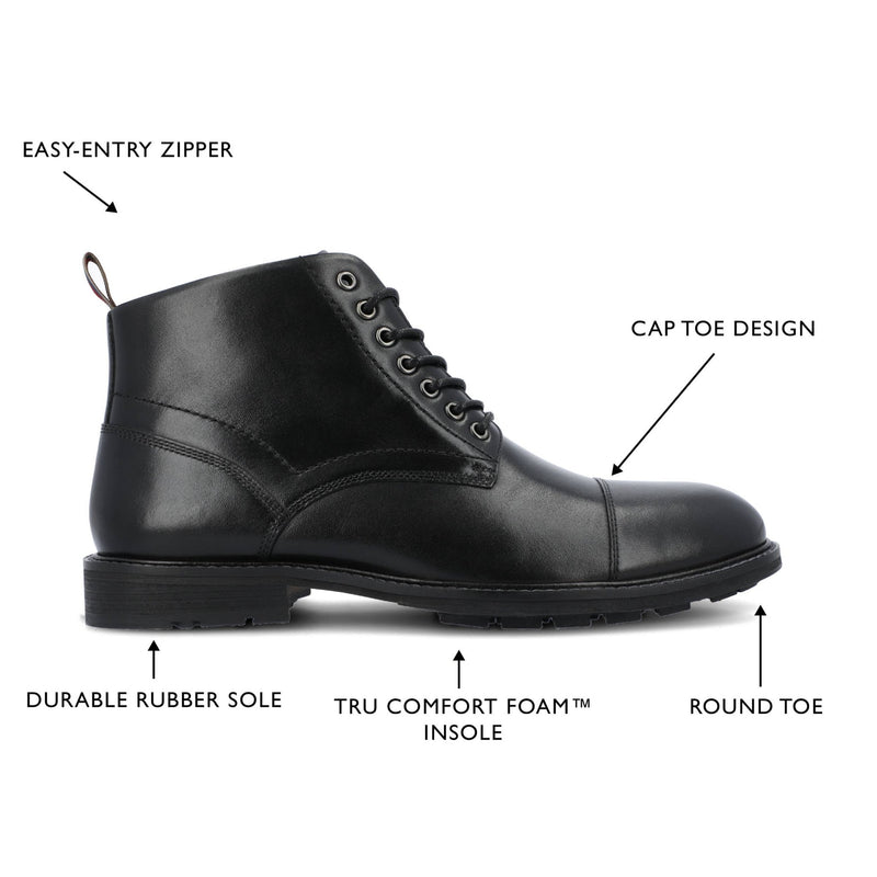 Thomas & Vine Avrum Cap Toe Ankle Boot - Bundle Bus