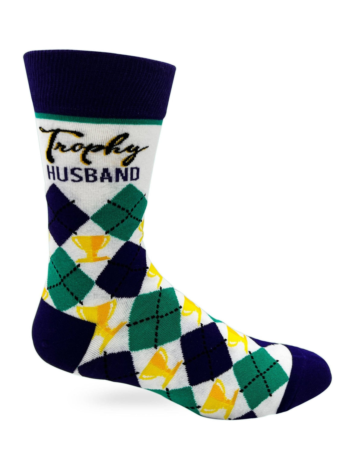 Trophy Husband Men's Novelty Crew Socks - Bundle Bus
