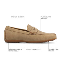 Vance Yates Perforated Slip - on Driving Penny Loafer - Bundle Bus
