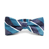 3pc Men's Turquoise Clip-on Suspenders, Striped Bow Tie & Hanky Sets - FYBTHSU-TURQ#1 - Bundle Bus