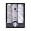 3pcs Men's Cotton Solid & Plaid Gray Handkerchiefs box - MFB1757 - Bundle Bus