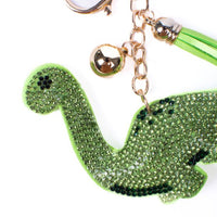 Bling Crystal Green Brachiosaurus Keychain-31695PE-G - Bundle Bus