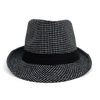 Fall/Winter Black Trilby Fedora Hat with White Dots & Black Band Trim - H1805259 - Bundle Bus