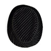 Fall/Winter Black Trilby Fedora Hat with White Pinstripes & Black Band Trim - H1805262 - Bundle Bus