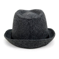 Fall/Winter Charcoal Trilby Fedora Hat with Black Leather Band - H1805024 - Bundle Bus