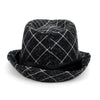 Fall/Winter Plaid Trilby Fedora Hat with Black Band Trim - H1805021 - Bundle Bus