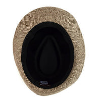 Fall/Winter Rhombus Geometric Trilby Fedora Hat with Black Band Trim - H1805025 - Bundle Bus