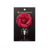 Faux Leather Poly Flower Lapel Pins - Bundle Bus