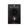 Faux Leather Poly Flower Lapel Pins - Bundle Bus