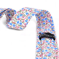 Floral Cotton Slim Tie 2.5" - NVC-FLORAL5 - Bundle Bus