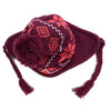 Kid's Winter Knitted Ear Flap Lined Snowflake Pom Beanie Scarf with Tassel and Hat Set - KKWS1722 - Bundle Bus